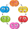 Squeaky Dog Toys Funny Face Chewing Latex Rubber Soft Fetch Play Interactive Dog Squeaky Balls for Puppy Small Medium Pet Dog (12PCS)