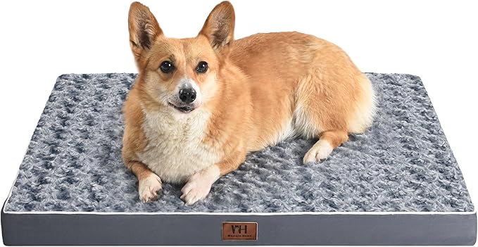 WESTERN HOME WH Medium Dog Bed for Medium Size Dogs, Orthopedic Pet Bed Waterproof Mattress with Removable Washable Cover, Thick Egg Crate Foam Dog Bed with Non-Slip Bottom