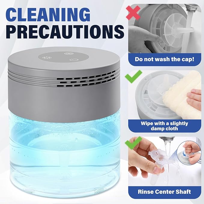 Water Air Purifier, Water Based Air Purifier for Home with 24H Auto Shut-off, 3 Speeds, Air Washer with 8 LED Night Lights, Air Freshener Revitalizer for Bedroom Office Room Pets Smoke