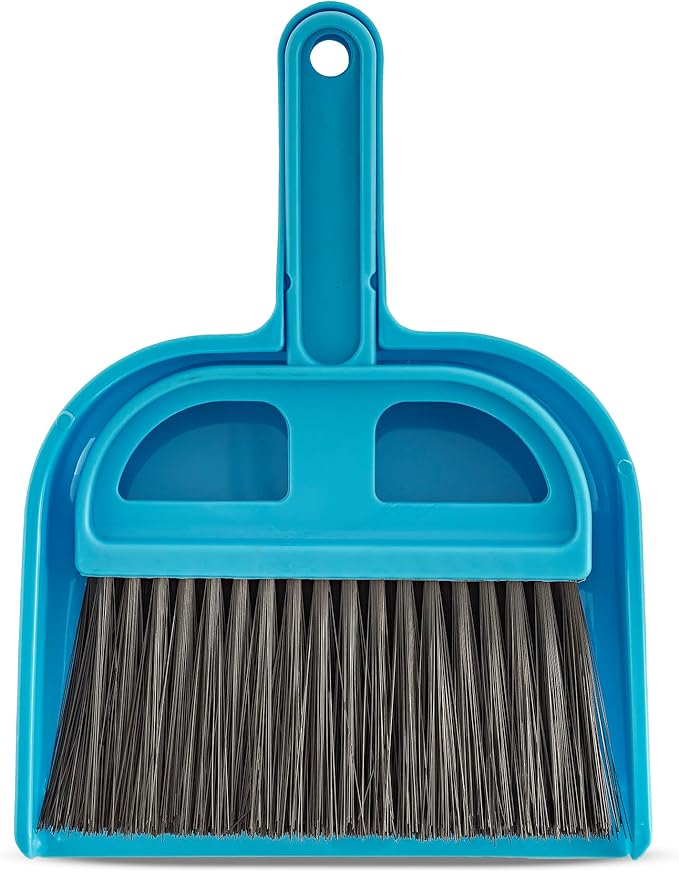 Fresh Step 4 in 1 Deluxe Cat Litter Cleanup Kit - Kitty Litter Cleaning Supplies Includes Cat Scoop, Dust Pan, Broom, and Caddy for Easy Clean Up
