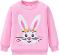 Toddler Baby Girls Cotton Sweater, Long Sleeve Crewneck Sweatshirt Pullover Kids Warm Clothing for Fall Winter