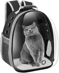 Cat Carrier Backpack, Pet Carrier Backpack Front Pack for Small Medium Cat Puppy Dog Carrier Backpack Bag Space Capsule, Pet Carrier for Travel Hiking Walking Camping (Black)