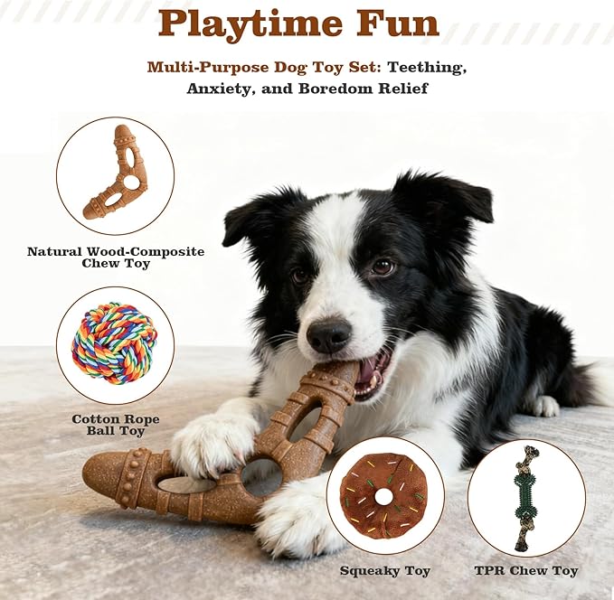 Puppy Supplies Starter Kit – Puppy Essentials and Dog Stuff Set for Small Dogs, Includes Bowls, Toys, Toothbrush, Treat Pouch and More, Welcome Home Gifts for Your New Puppies - Black