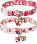 Halloween Cat Collar-2Pack Autumn Pumpkin Kitten Collars-Funny Halloween Ghost Breakaway Kitty Collars-Cute Ghost & Pumpkin Pendants,Fall Cat Collar with Bell, for Girl & Boy Cats