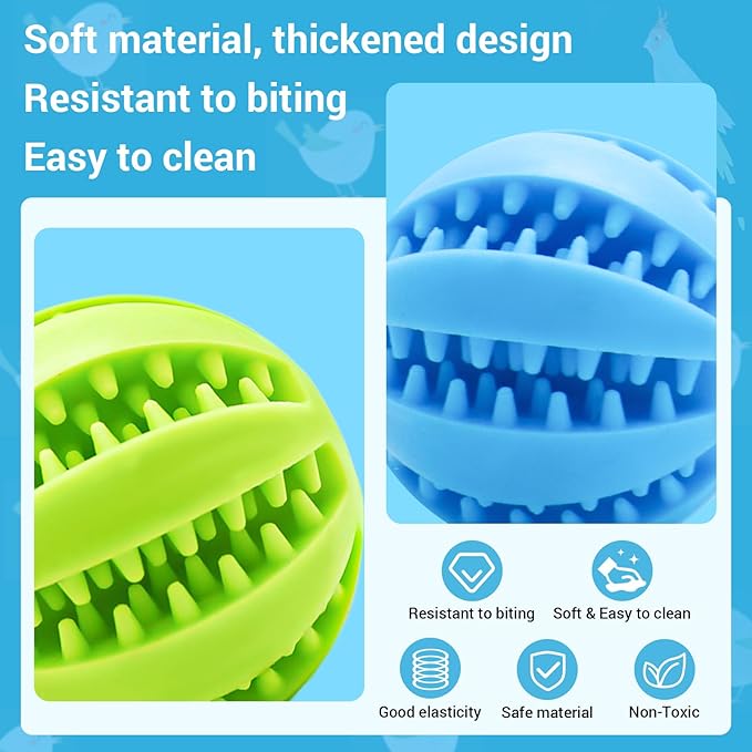 2 Pcs Parrot Feeder Chew Toy Balls, Bird Foraging Interactive Toys, Suitable for Small Animals and Small&Medium Birds,Parakeet,Parrots,Lovebirds,Macaws,Hamsters,Guinea Pigs