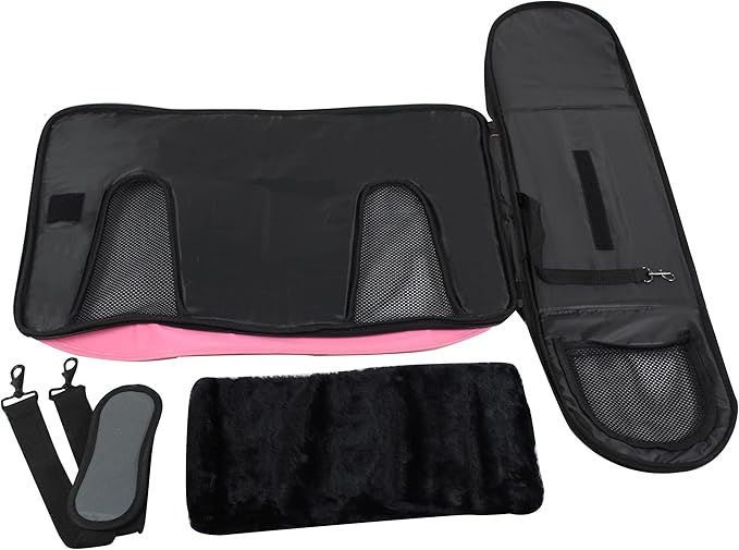 EliteField Deluxe Soft Pet Carrier (3 Year Warranty, Airline Approved), Multiple Sizes and Colors Available (18" L x 10" W x 11" H, Pink+Gray)