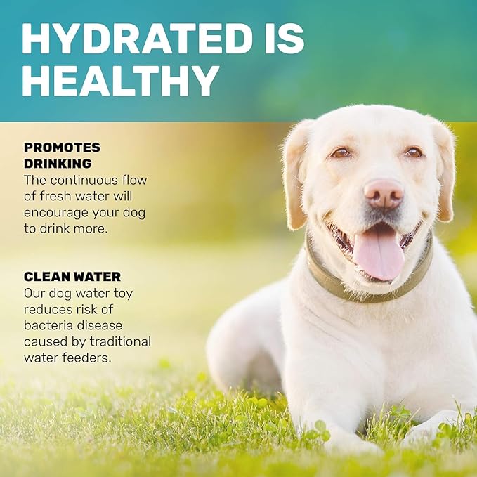 Scuddles Dog Sprinkler, Paw Activated Water Fountain, Outdoor Dog Water Sprinkler with Copper Valve, Easy Step-On Pedal, Perfect For Dogs to Stay Cool and Hydrated, Hose Attachment and Training Guide,