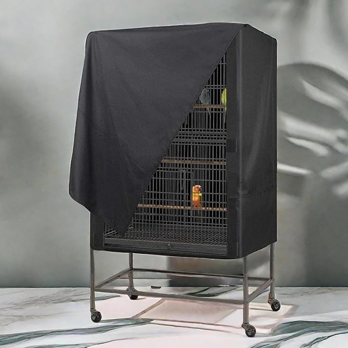 Bird Cage Covers for Night Breathable Cover Black Out Lightweight Washable Dust Proof Hood Lovebird Canary Conure Cockatiel Parakeet Pet