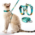 Cat Harness and Leash Set - Escape Proof Adjustable Cat Harness, Comfortable Soft Lightweight, Use Safe & Easy, Walking Travel Kitten Harness for Small Medium Large Cats (Green Cat Lady)