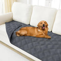 Smiry Waterproof Dog Bed Cover Blanket 40x80, Soft Reversible Pet Blanket, Washable Leakproof Cats Dogs Couch Cover for Sofa, Couch, Furniture, Dark Grey/Dark Grey