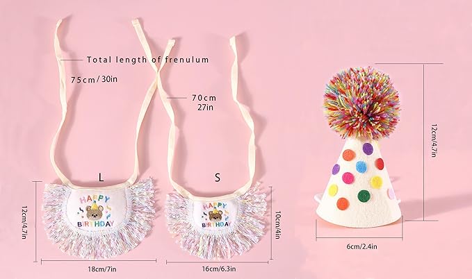 Dog Princess Costumes Puppy Birthday Bandana Scarf and Party Hat Cute Lace Dog Bib Scarf and Birthday Hat Doggy Birthday Party Decorations Set
