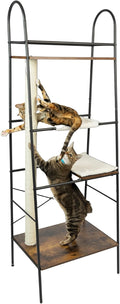 PetFusion VersiCLimb Cat Climber | Multi-Purpose Pet Furniture w/Tall Scratching Post & Hammock | Multi-Level Cat Scratcher Great for Pet Storage or Displaying Pictures & Books