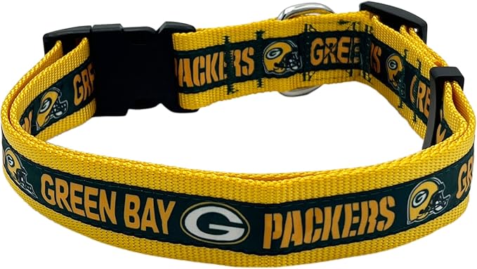 NFL PET Collar Green Bay Packers Dog Collar, X-Large Football Team Collar for Dogs & Cats. A Shiny & Colorful Cat Collar & Dog Collar Licensed by The NFL