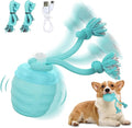 Interactive Dog Toy, [Newly Upgraded] Motion Activated Rolling Squeaky Ball for Medium/Large Dogs, Automatic Moving Dogs Ball for Boredom, USB Rechargeable(Cyan)