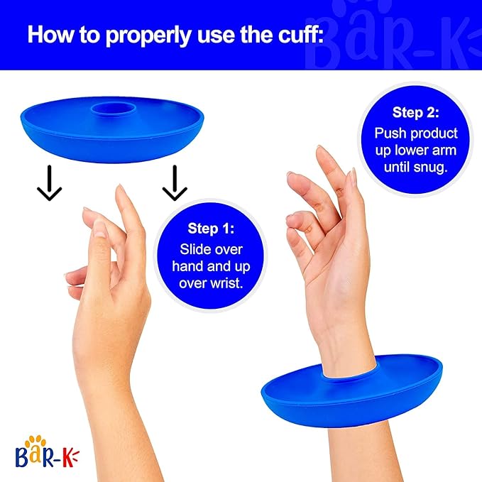 BaR-K Drip Catcher Cuffs - Pet Bathing Tool for Dog Shower and Dog Bathtub - Dog Bathing Station Grooming Supplies and Horse Supplies for Horse Grooming Kit - Protective Dog Washing Tool - Blue 2 Set