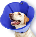 Upgraded Dog Cone Collar for Large Medium Dogs, Soft Dog Cone with Double-Layer Design, Adjustable Pet Recovery Collar for Dogs After Surgery, Elizabethan Collar (XXL, Blue)