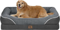 Washable Orthopedic Large Dog Bed - Removable Orthopedic Foam Dogs Beds with Bolsters Waterproof Large Dog Bed and Non-Slip Bottom Extra Large Dogs Beds Sofa