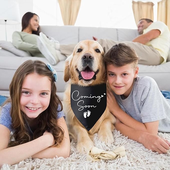 Baby Coming Soon Announcement Dog Bandana Gender Reveal Baby Announcement Pet Dog Triangle Scarf Photo Props Scarf Accessories