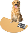Should We Go - Waterproof Silicone Pet Food Mat - Non-Slip, Spill-Proof Feeding Mat for Floors, Raised Edge Design, Easy-to-Clean, Rubber Pad for Dog & Cat Bowls, 28" Across x 14" Deep, Large-Honey