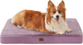 EHEYCIGA Orthopedic Dog Beds for Large Dogs with Removable Washable Cover for Crate, Fog Purple, 35x23