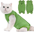 Avont Cat Recovery Suit - Kitten Onesie for Cats After Surgery, Cone of Shame Alternative Surgical Spay Suit for Female Cat, Post-Surgery or Skin Diseases Protection -Green(L)