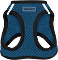 Best Pet Supplies Voyager Step-in Air Harness - All Weather Mesh, Reflective, No Pull Harness for Dogs, Cats - Secure with Hook & Loop Fastener, Buckle, Double D-Rings - Blue/Black Trim, XL