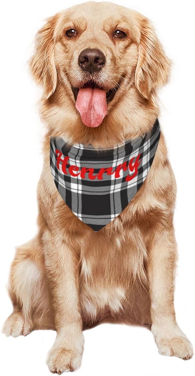 Custom Pet Scarf Personalized Dog Bandana with Name Personalized Add Your Text Bibs Triangle Head Scarfs Gift for Small Medium Large Dogs Cats Baby Puppy Pets Accessories