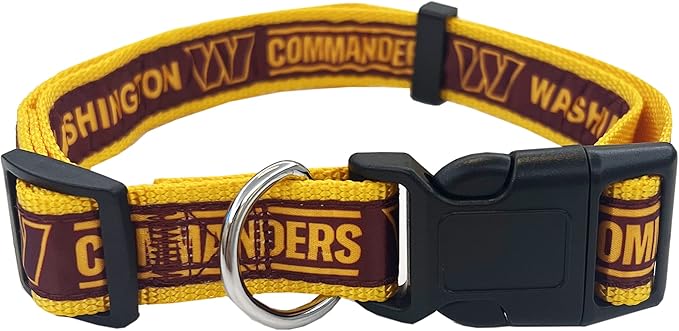 Pets First NFL Washington Commanders Dog & Cat Collar, Medium Football Team Collar - Licensed by The NFL, Team Color (WAC-3588-MD)