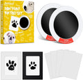 Nabance Inkless Paw Print Kit for Dogs, Cats with 2-Pcs Round Ink Pad & 2 Paper Frame, Clean Touch Dog Nose & Baby Handprint Kit, Pet Paw Print Impression Kit, Keepsake Gifts for Pet Lovers, New Moms