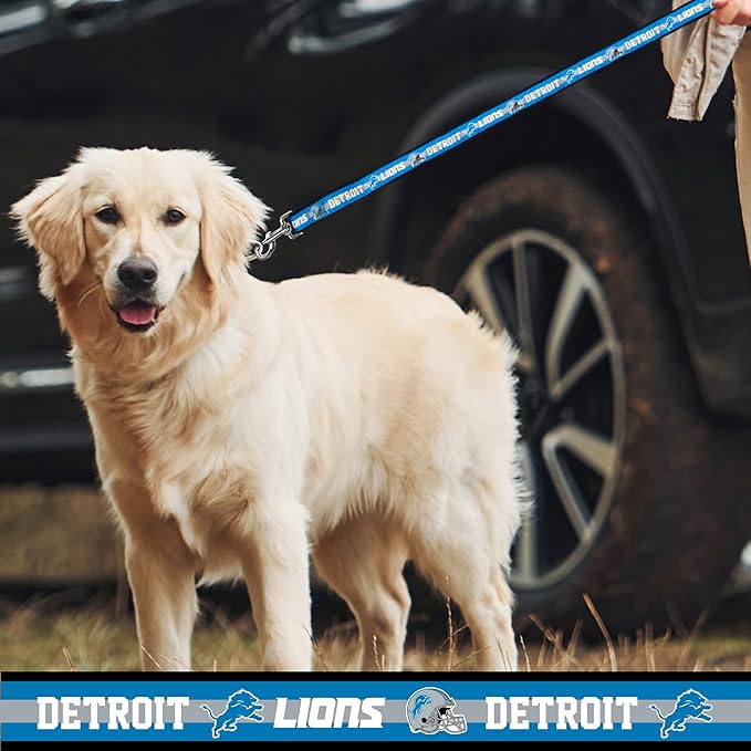 NFL Detroit Lions Dog & Cat Collar - Large, Shiny & Colorful, Licensed by The NFL