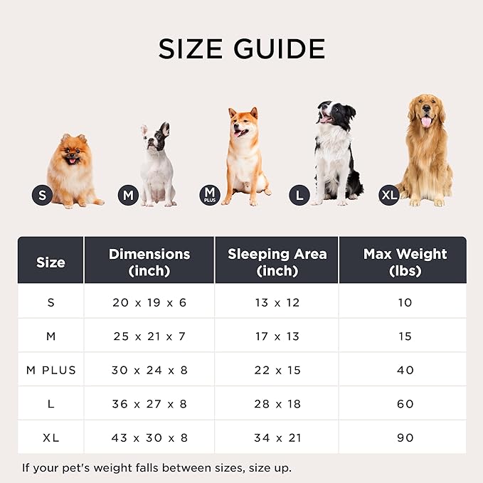 Bedsure ComfyFleece™ Cute Dog Bed for Small Dogs & Cats - Washable Furry Puppy Beds, Rectangle Orthopedic Corduroy Fleece Pet Beds with Removable Zipper Cover, 20x19x6inches, Camel Brown