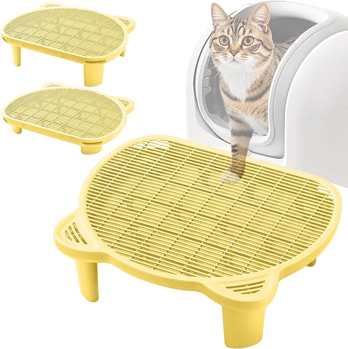 Litter Catching Step for Cat Litter Box, Litter Trap Stool for Automatic Litter Box Self Cleaning, Litter Collection Stairs, Litter Catcher Ramp for Old Geriatric Senior Cat or Kitten