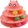 UPSKY Cat Toy Roller 3-Level Turntable Cat Toy Balls with Six Colorful Balls Interactive Kitten Fun Mental Physical Exercise Puzzle Toys