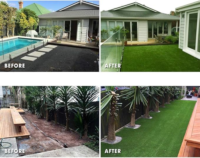 Petgrow Synthetic Artificial Grass Turf 12FTX47FT for Indoor Outdoor Dog Synthetic Grass Mat, Party Wedding Christmas Balcony Garden Astro Turf Rug,Drainage Holes Faux Fake Grass Rug Carpet for Pets