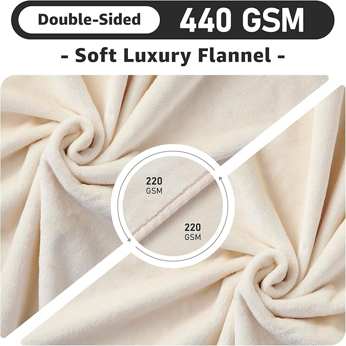 LOOBANI Waterproof Dog Blanket for Couch: Spill-Proof Puppy Blankets for Small Medium Dogs Washable, Reversible Soft Flannel Pet Throw for Dog Bed, Crate, Couch Sofa Cover, Travel, 30" x 40", Beige