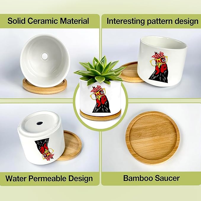 Window Garden Rooster Planter Pots,Rooster Gifts for Women/Men/Housewarming/Wedding/Festival Birthday Gifts Planter Pots,Outdoors/Indoors,Window Decor,Garden Decor,Yard Decor,Home Decor,Office
