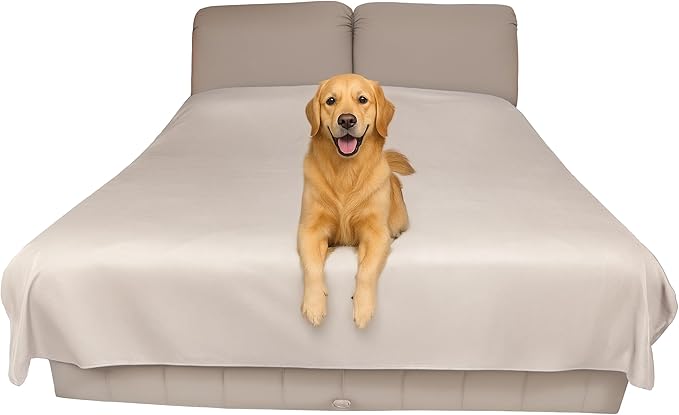 SILLY LEGACY Thin Reversible Waterproof Protective Cover or Liner for Bed or Couch (Twin Size 90 x 55 inch), for Dogs and Cats, Babies; Incontinence, Urine, Drool