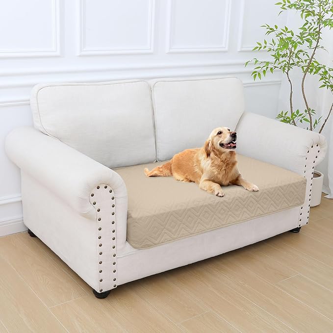 hyha Waterproof Dog Blanket, Soft Dog Bed Cover Pet Blankets, Waterproof Sofa Couch Cover for Dogs Washable, Reversible Pet Couch Covers for Sofa Furniture (30x53 Inch, Taupe/Taupe)