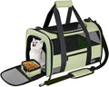 Large Cat Carrier Dog Carrier, Pet Carrier for 2 Cats Large Cats, Dog Carrier for Medium Small Dogs, Collapsible Soft Sided Pet Carrier for Cats Dogs Puppy of 25 Lbs, Green