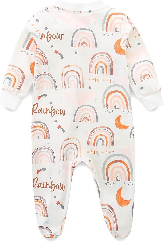 Unisex Baby Boy and Girl Zipper Onesie Toddler Footie One-Piece Infant Romper Jumpsuit