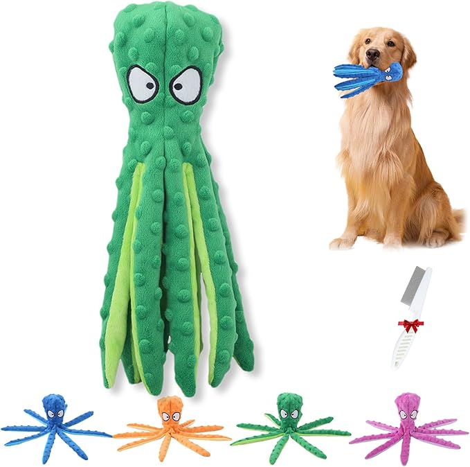 2025 New Upgrade Interactive Chew Pet Toy No Stuffing Bite-Resistant Squeaky Perfect for Puppies, Small and Medium Dogs (1pc Green)