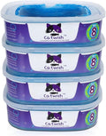 Cat Litter Refills Bags 4 Pack Enhanced Odor Control Litter Refills Compatible with Genie Cat Standard, Plus and XL Pails