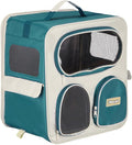 Pet Backpack Carrier, Portable and Ventilated, Nylon Dogs Cats and Small Animals Travel Bag 14.96", (Sea Blue, 1 Pcs), Intended for Hiking/Camping/Traveling