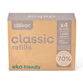 Diaper Dekor CLASSIC Diaper Pail Refills, Unscented, Exclusive End-of-Liner Marking, Thick Quick & Easy to Replace, Most Economical Refill System for Original and Eko Style Pails,(Pack of 24)