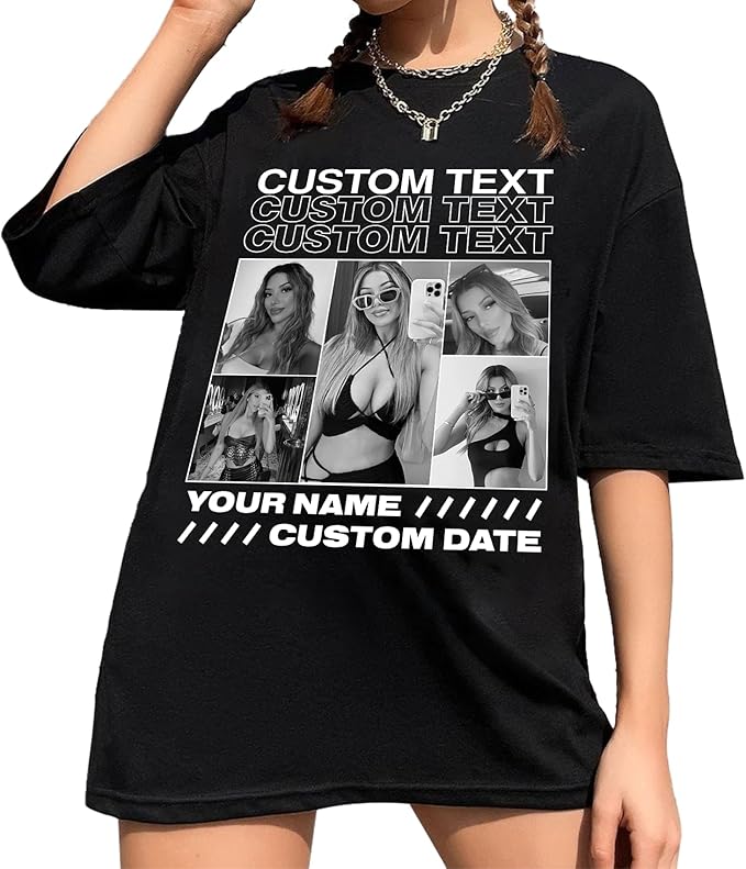 NAZENTI Custom Bootleg Rap Tee, Custom T-Shirts with Picture, Retro Custom Bootleg, Valentine's Gifts for Him Her