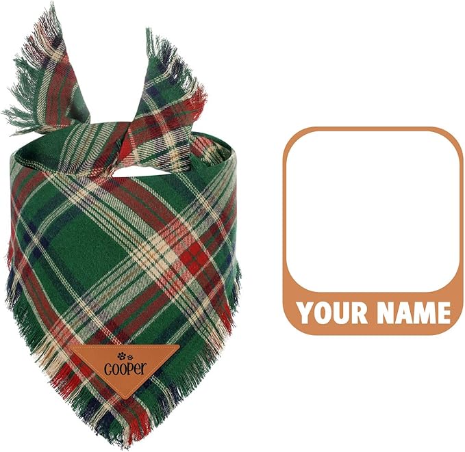 Personalized Dog Gifts Withe Name Custom Dog & Cat Bandana Personalized Pet Neckwear Dogs Costume Accessories for Small Medium Large Dogs Cats Birthday Valentines Day Gifts