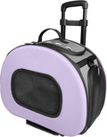 Pet Life ® 'Final Destination' Military-Grade Hardshell and Light 2-in-1 Wheeled or Carrying Travel Airline Cat and Dog Carrier Crate or Portable Pet Kennel