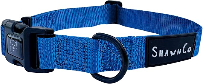 ShawnCo Dream Walk Dog Collar- Premium, Adjustable and Comfortable Pet Collar for Small, Medium, Large and Extra Large Dogs (Electric Blue,L)