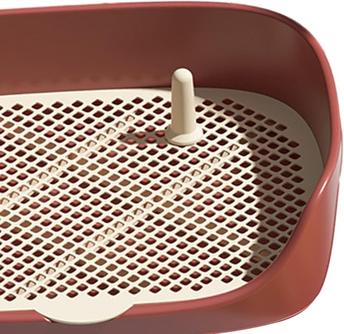 Dog Tray with Wall for Cats and Dogs, Elevated Pet Feeding Station, Wall-Mounted Pet Bowl Tray with Barrier, Multi-Level Pet Food Dispenser for Clean Feeding- Red L