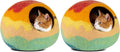 MEOWFIA Cat Cave – Premium Felt Cat Bed for Indoor Cats, Handmade 100% Merino Wool, Cat (Medium, Tucson Sunset) (Pack of 2)